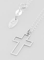 Collier Religieux & Croix Contour - Argent 925/1000