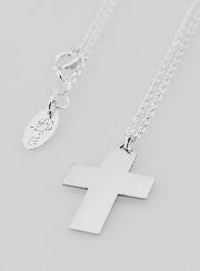 Collier Religieux & Croix Pleine - Argent 925/1000