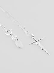 Collier Religieux & Croix Silhouette - Argent 925/1000