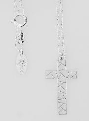 Collier Religieux & Croix Ajourée Géométrique - Argent