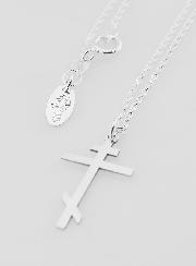 Collier Religieux & Croix Russe Orthodoxe - Argent 925/1000