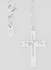 Collier Religieux & Croix Nom de Jésus - Argent 925/1000