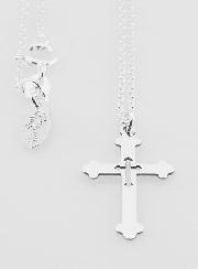 Collier Religieux & Croix Orthodoxe - Argent 925/1000