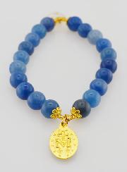 Bracelet en Pierres Naturelles d'Aventurine Bleue - Miraculeuse