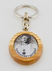 Porte-clés en Bois d'Olivier - Saint Charles de Foucauld