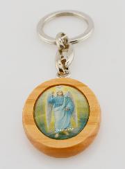 Porte-clés en Bois d'Olivier - Saint Gabriel