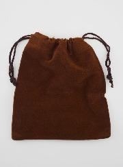 Pochette Chapelet Cadeau Velours 12cm - Marron