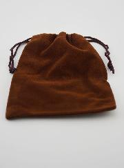 Pochette Chapelet Cadeau Velours 12cm - Marron