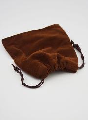 Pochette Chapelet Cadeau Velours 12cm - Marron