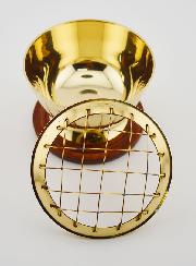 Brûle Encens en Laiton avec Grille - 7cm