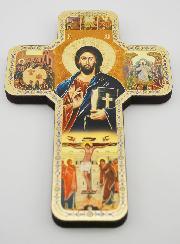 Icône Christ Pantocrator - Croix 18cm