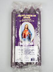 Bougies Teintées Masse Sacré Coeur de Jésus 14cm - Lot de 5