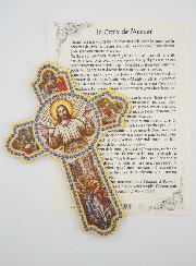 Croix de l'Accueil en Bois Avec Notice - 14cm