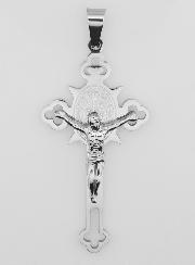 Pendentif Croix de Saint Benoît en Acier Inoxydable - 56mm