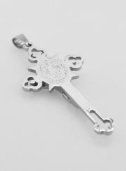 Pendentif Croix de Saint Benoît en Acier Inoxydable - 56mm
