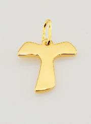 Pendentif Croix de Tau en Plaqué Or - 19mm