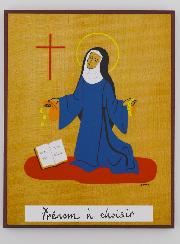 Icône Cadre Saint et Prénom Fille au Choix - Artisanat Monastique