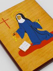 Icône Cadre Saint et Prénom Fille au Choix - Artisanat Monastique