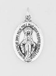 Médaille Miraculeuse Argenté 22mm - Prière en Français