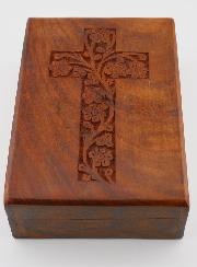 Boîte à Chapelet ou Missel en Bois Sculpté