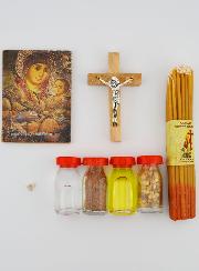 Coffret Jérusalem avec Bougies - Souvenir de Terre Sainte