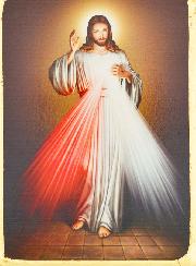 Icône Religieuse du Christ Miséricordieux - 18cm
