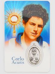 Carte de Prière et Médaille communion - Carlo Acutis