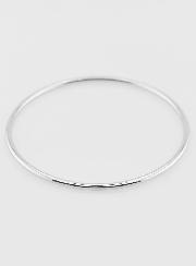 Bracelet Jonc en Argent Massif Rhodié - 54mm