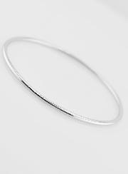 Bracelet Jonc en Argent Massif Rhodié - 54mm