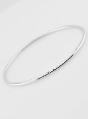 Bracelet Jonc en Argent Massif Rhodié - 54mm