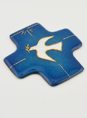 Croix Colombe du Saint Esprit en Emaux du Liban - 8cm