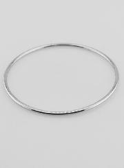 Bracelet Jonc en Argent Massif Rhodié - 58mm