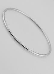 Bracelet Jonc en Argent Massif Rhodié - 58mm