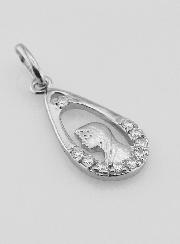 Médaille Vierge Marie Goutte Ajourée - 24mm