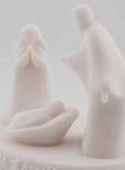 Statue Religieuse Moderne Sainte Famille en Albâtre - 11cm