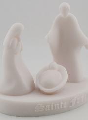 Statue Religieuse Moderne Sainte Famille en Albâtre - 11cm