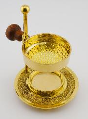 Brûle-Encens en Laiton Ciselé Hauteur Réglable - 11cm