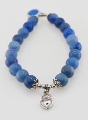 Bracelet Religieux en Pierre Naturelle d'Aventurine - Miraculeuse & Coeur Sacré