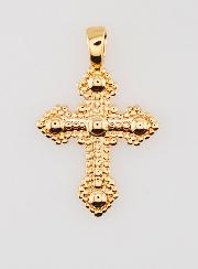 Pendentif Croix Orthodoxe en Plaqué Or - 20mm