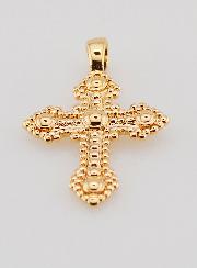 Pendentif Croix Orthodoxe en Plaqué Or - 20mm