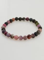 Bracelet en Pierre Naturelle de Tourmaline Multicolore AA - 6mm