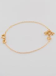 Bracelet Religieux en Plaqué Or - Croix Baroque