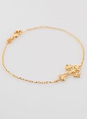 Bracelet Religieux en Plaqué Or - Croix Baroque