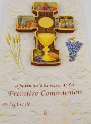 Cadeau de Communion - Croix & Certificat