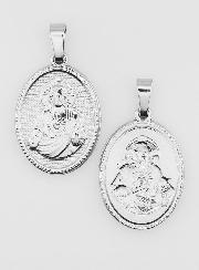 Médaille Sacré Coeur de Jésus en Acier Inoxydable - 21mm