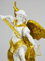 Statue Religieuse de Saint Michel avec Balance - 40cm