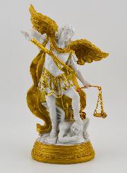 Statue Religieuse de Saint Michel avec Balance  -  14cm
