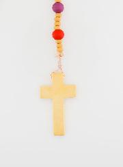 Cadeau de Communion - Chapelet en Bois Multicolore