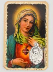 Carte de Prière & Médaille - Coeur Immaculé de Marie