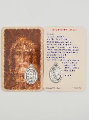 Carte de Prière & Médaille - Saint Suaire